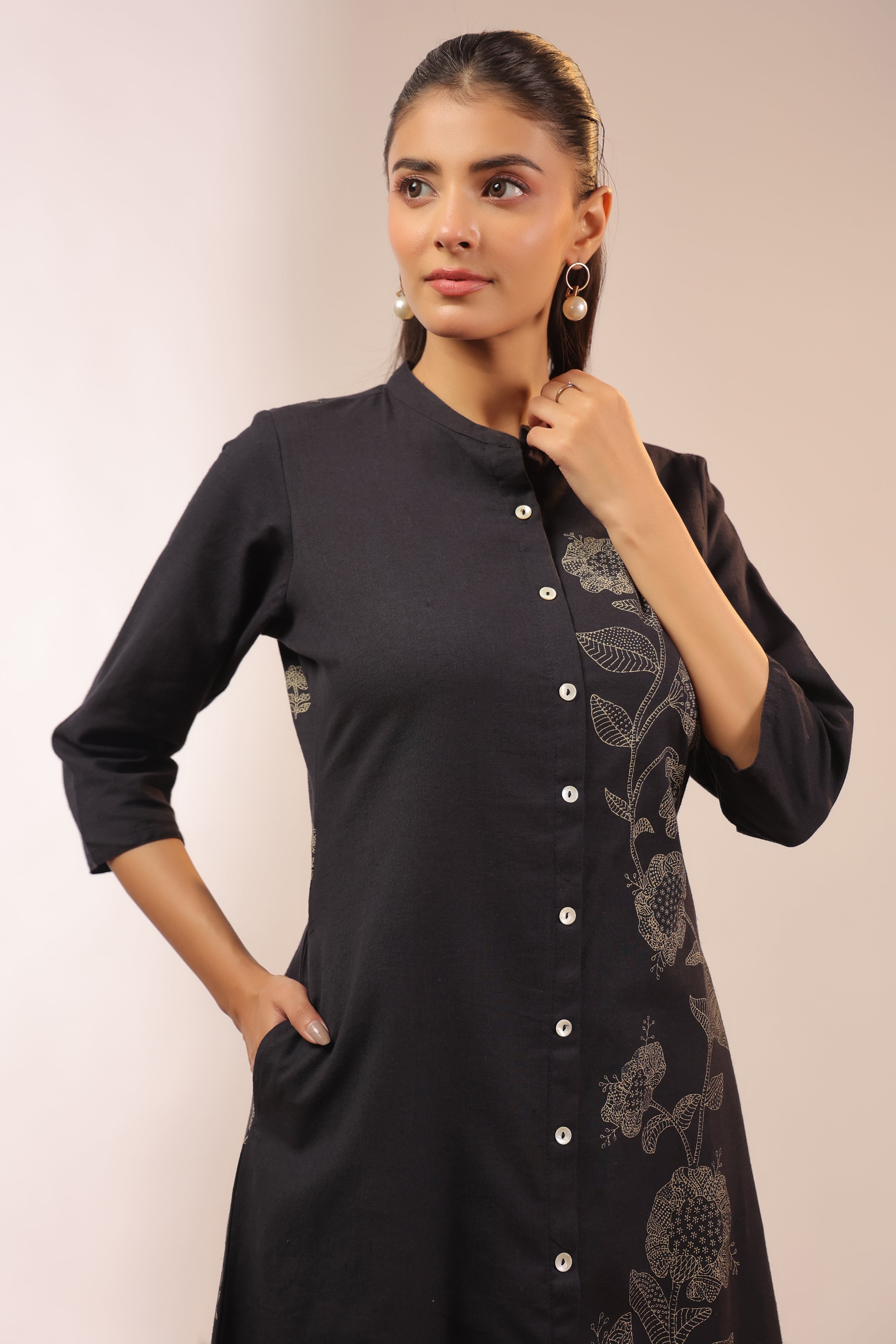 Dvija Cotton A-line Plazo Set