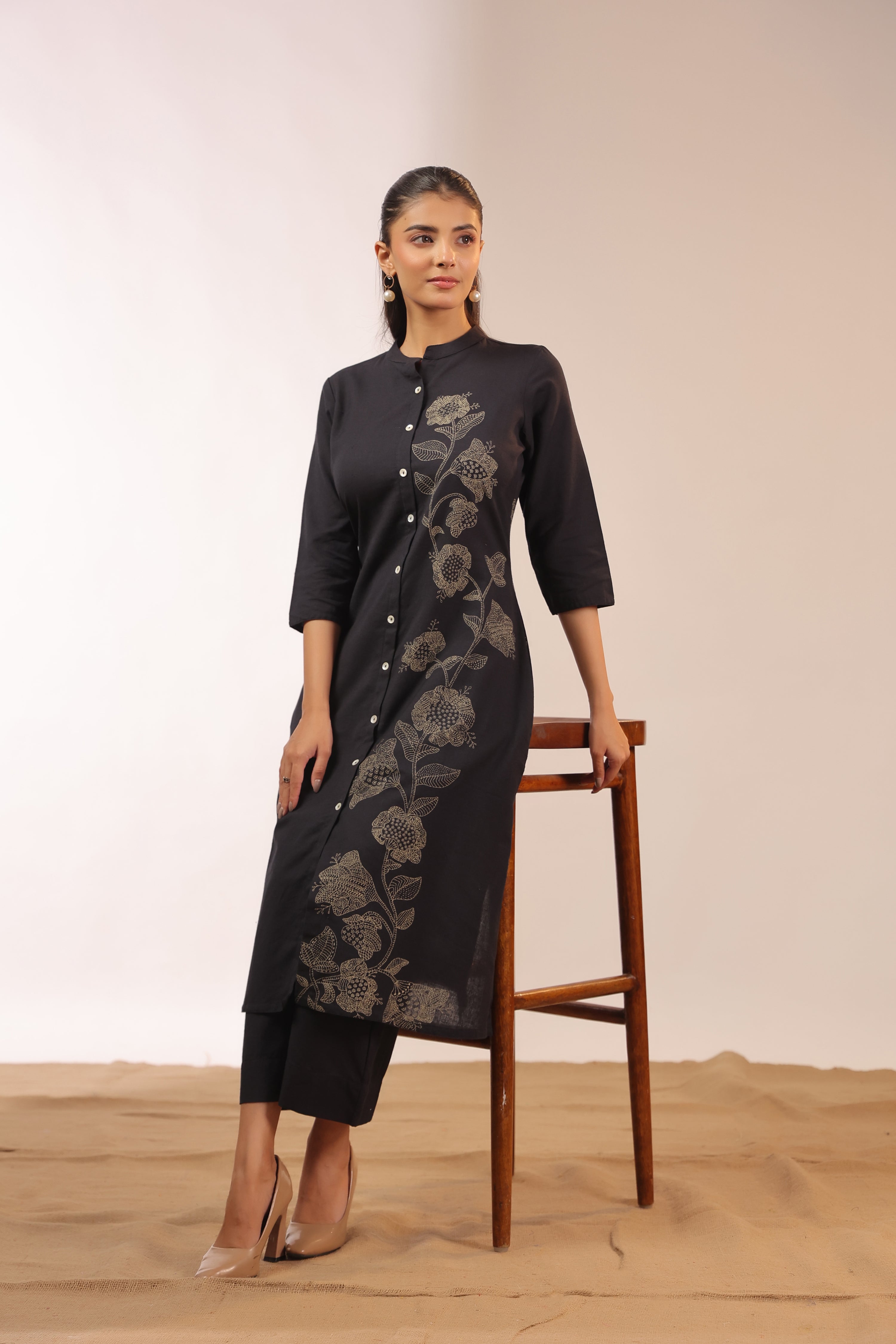 Dvija Cotton A-line Plazo Set
