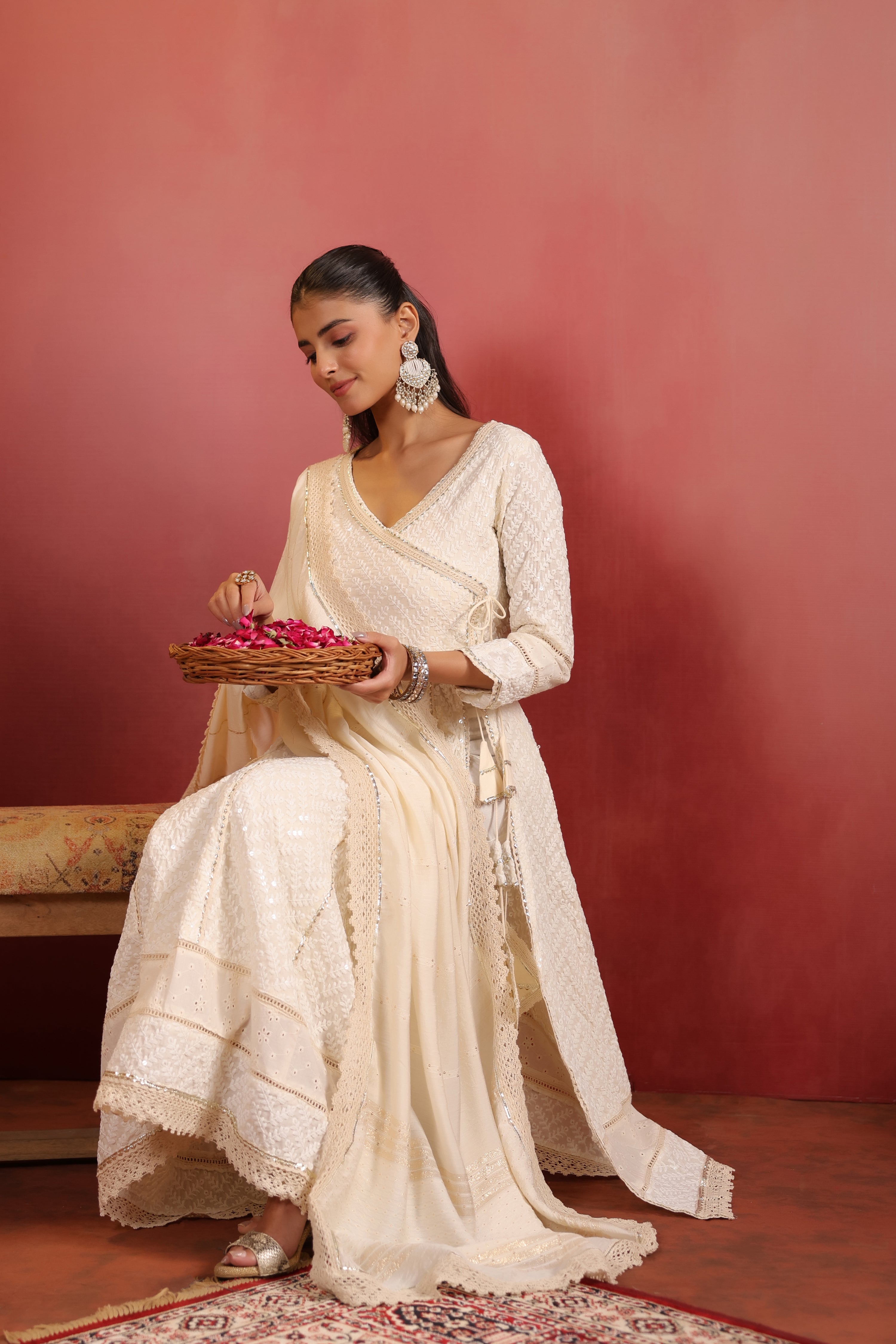 Ada Cotton Sciffili Embroidered Anarkali Set