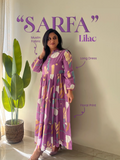 Sarfa Lilac Crystal Muslin Casual Long Dress