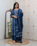 Anaya Cotton Embroidered Straight Divider set