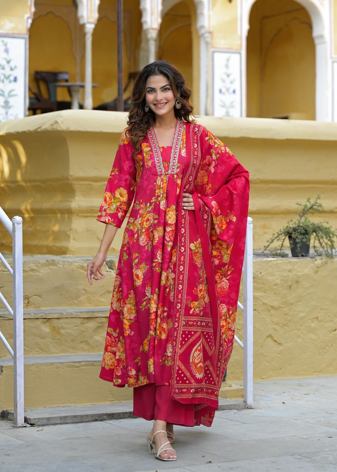 Nehal Vetican Silk A-line Divider Set