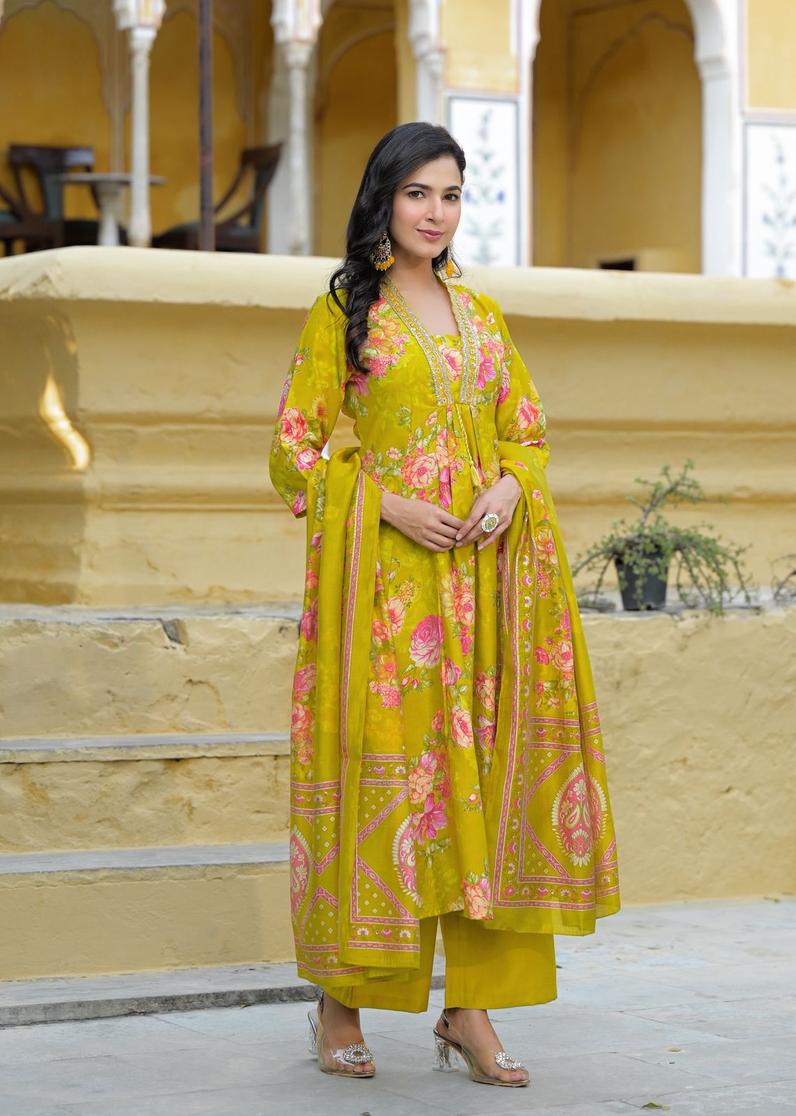 Nehal Vetican Silk A-line Divider Set