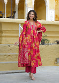 Nehal Vetican Silk A-line Dupatta Set