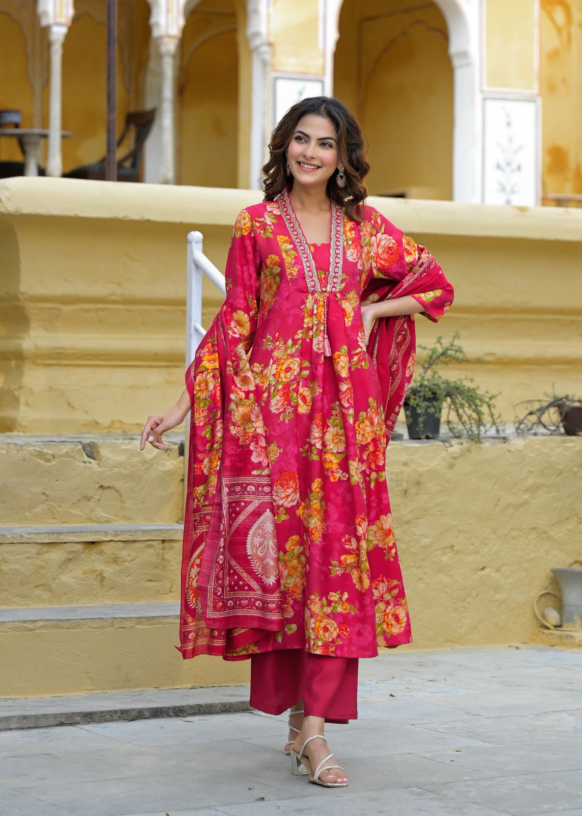 Nehal Vetican Silk A-line Divider Set