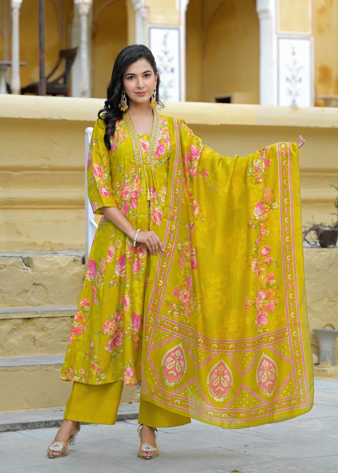 Nehal Vetican Silk A-line Divider Set