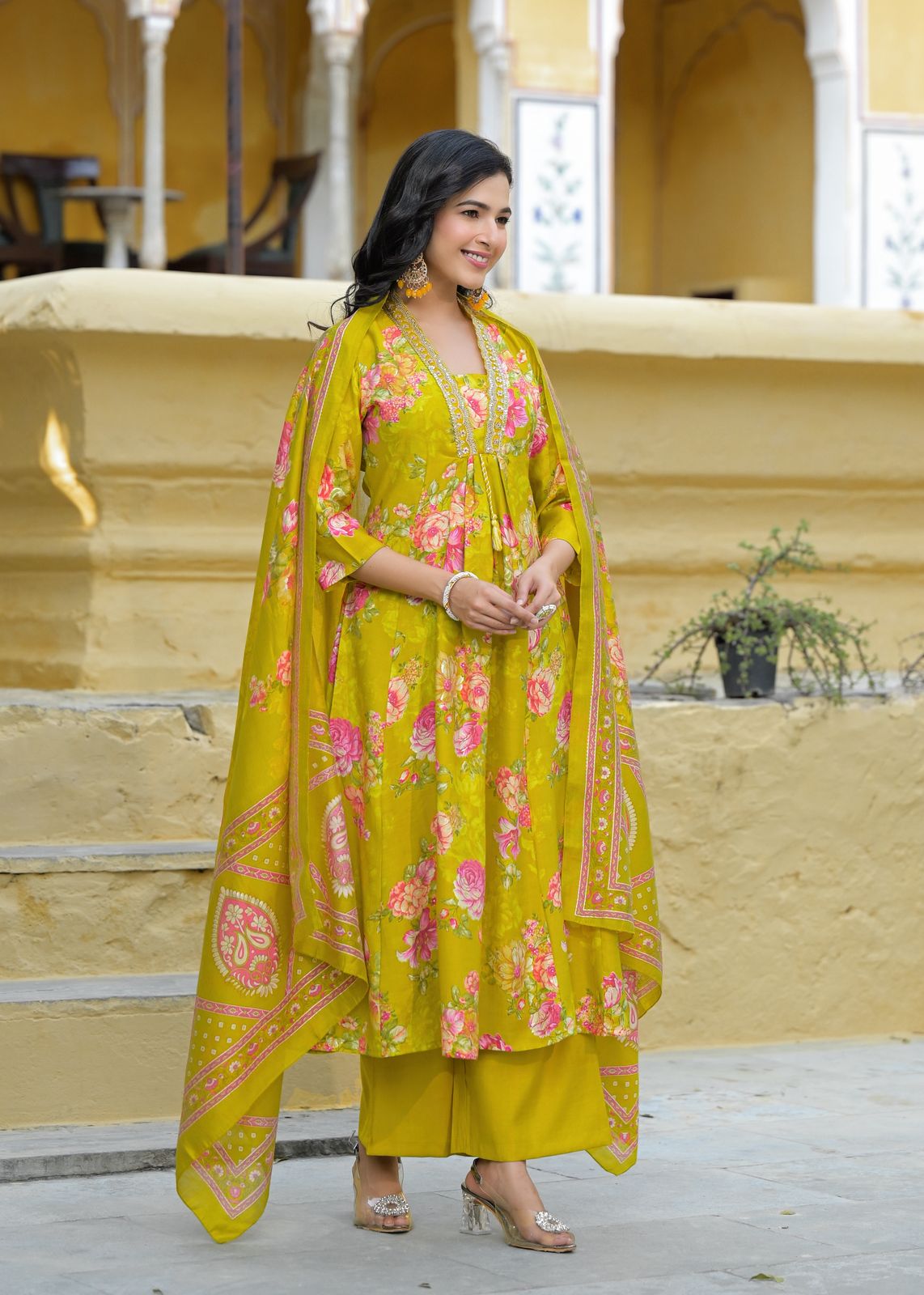 Nehal Vetican Silk A-line Divider Set