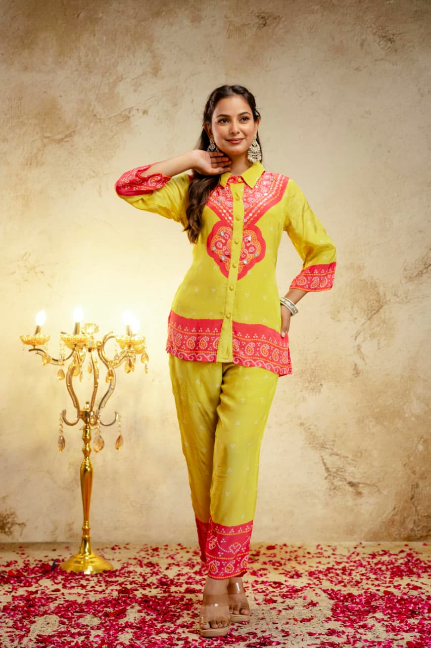 Reet Two-Piece Embroidered Coord set