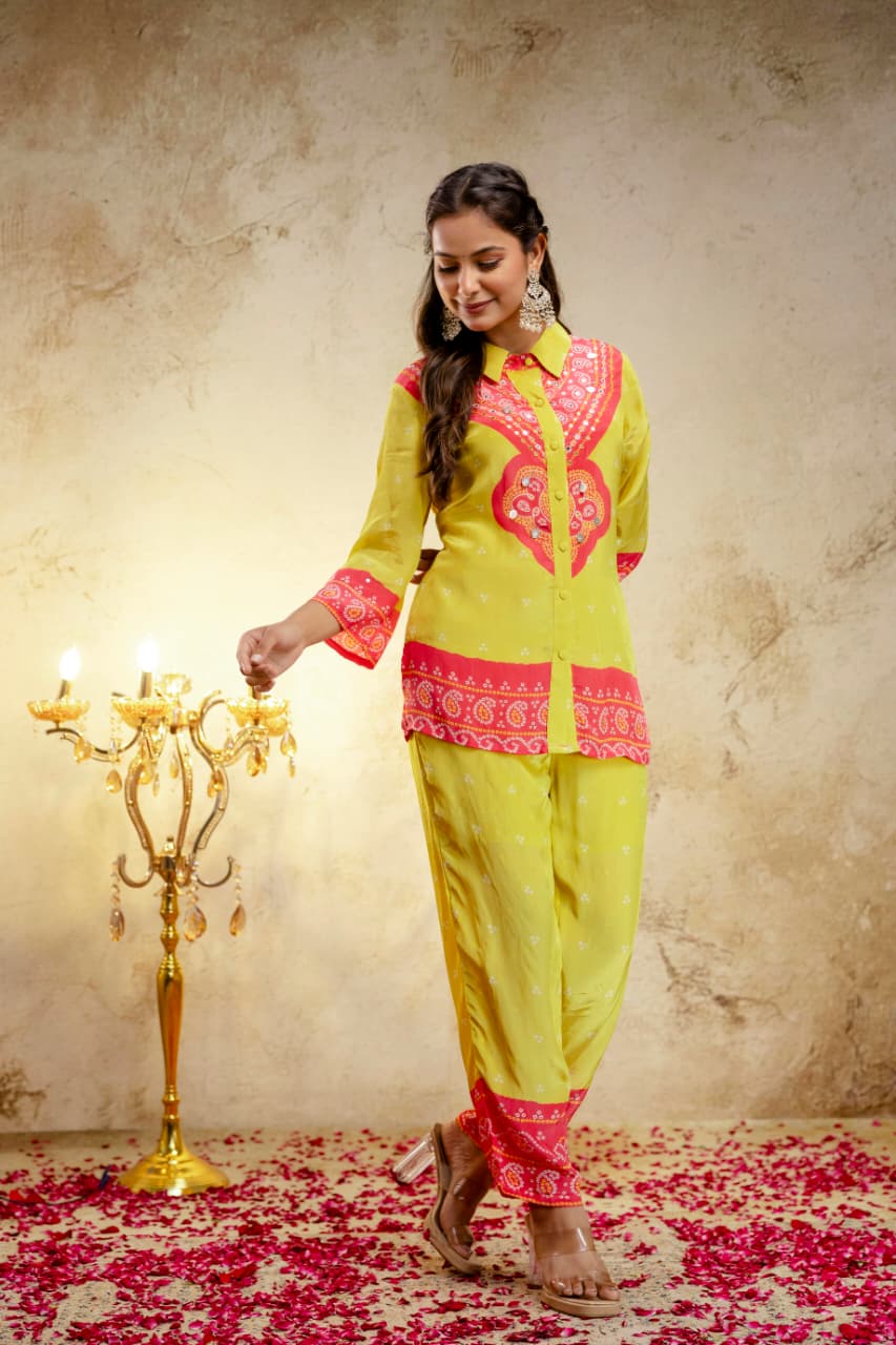 Reet Two-Piece Embroidered Coord set