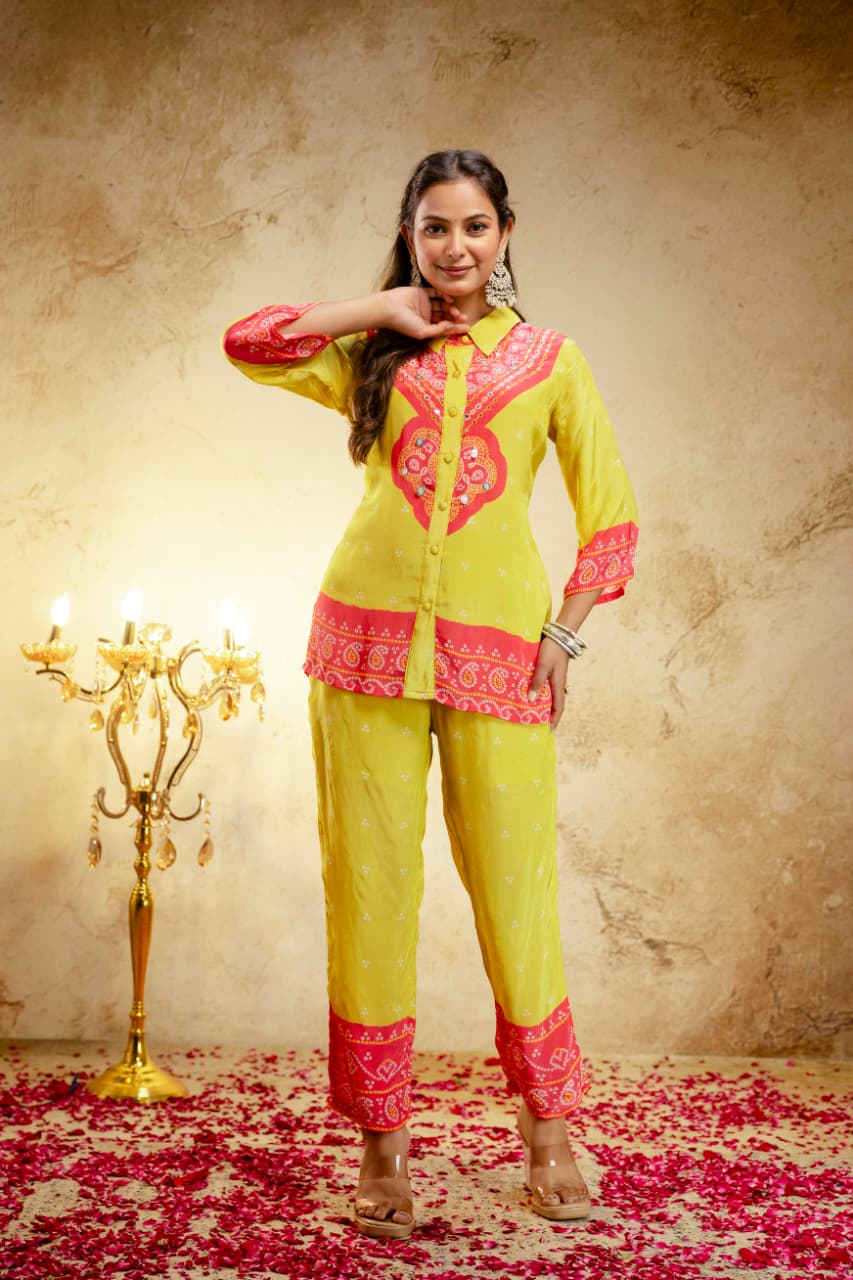 Reet Two-Piece Embroidered Coord set