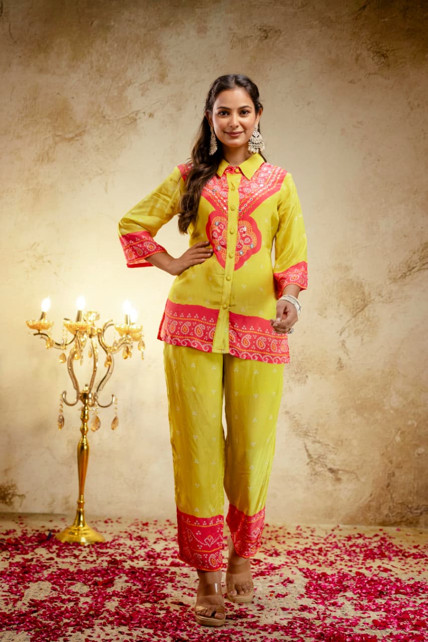 Reet Two-Piece Embroidered Coord set