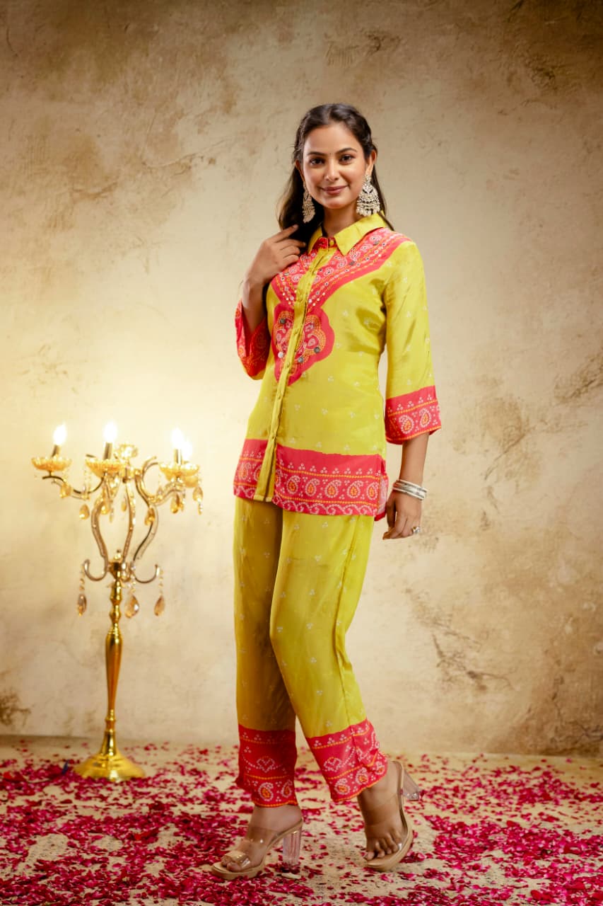 Reet Two-Piece Embroidered Coord set