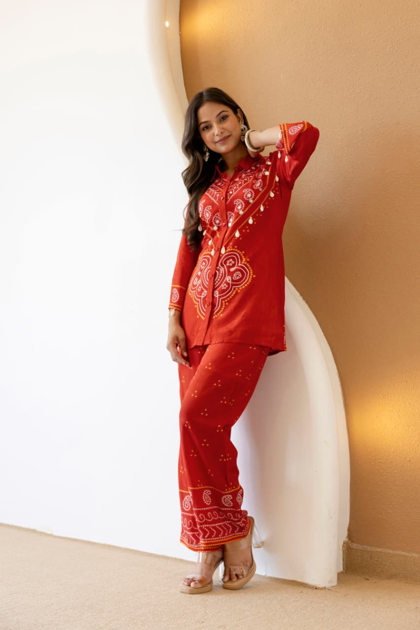 Dhana Two-Piece Embroidered Coord set