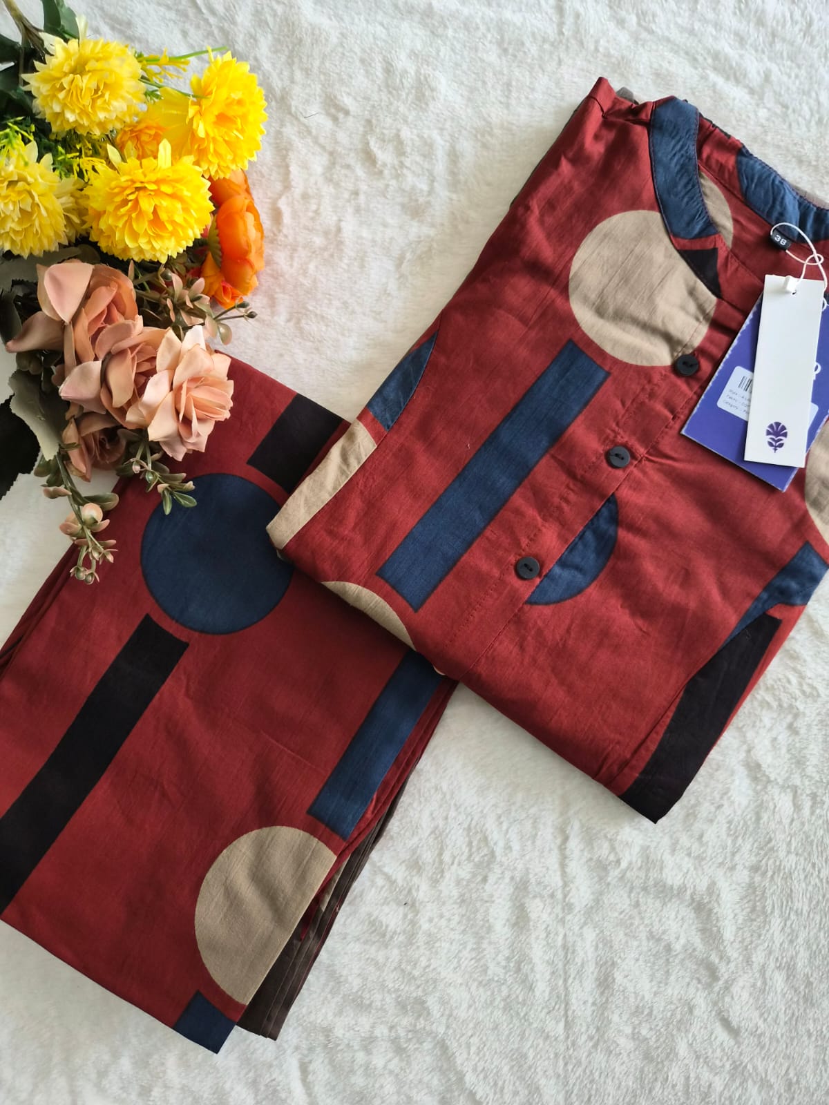 Gauri Cotton Cotton A-line Coord Set