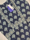 Indigo Blue Casual Cotton Straight Kurta - The Jaipur Studio