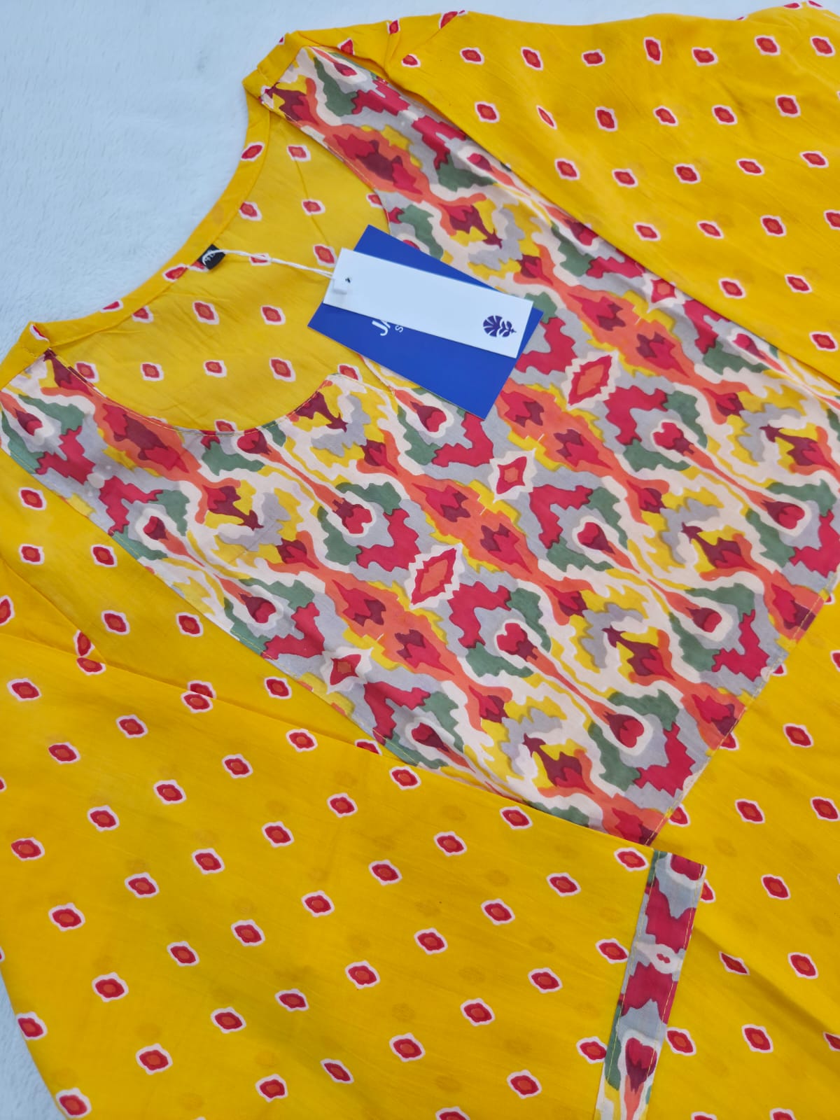 Yellow Casual Cotton Straight Kurta - The Jaipur Studio