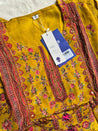 Rahma Crepe HandEmbroidered Straight Pant Set Yellow - The Jaipur Studio