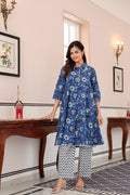 Kaya Cotton Handblock A-line Coord Set