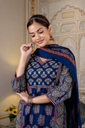 Noor Cotton Embroidered Straight Dupatta Set
