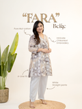 Fara Mul Cotton Chikankari A-line Coord Set