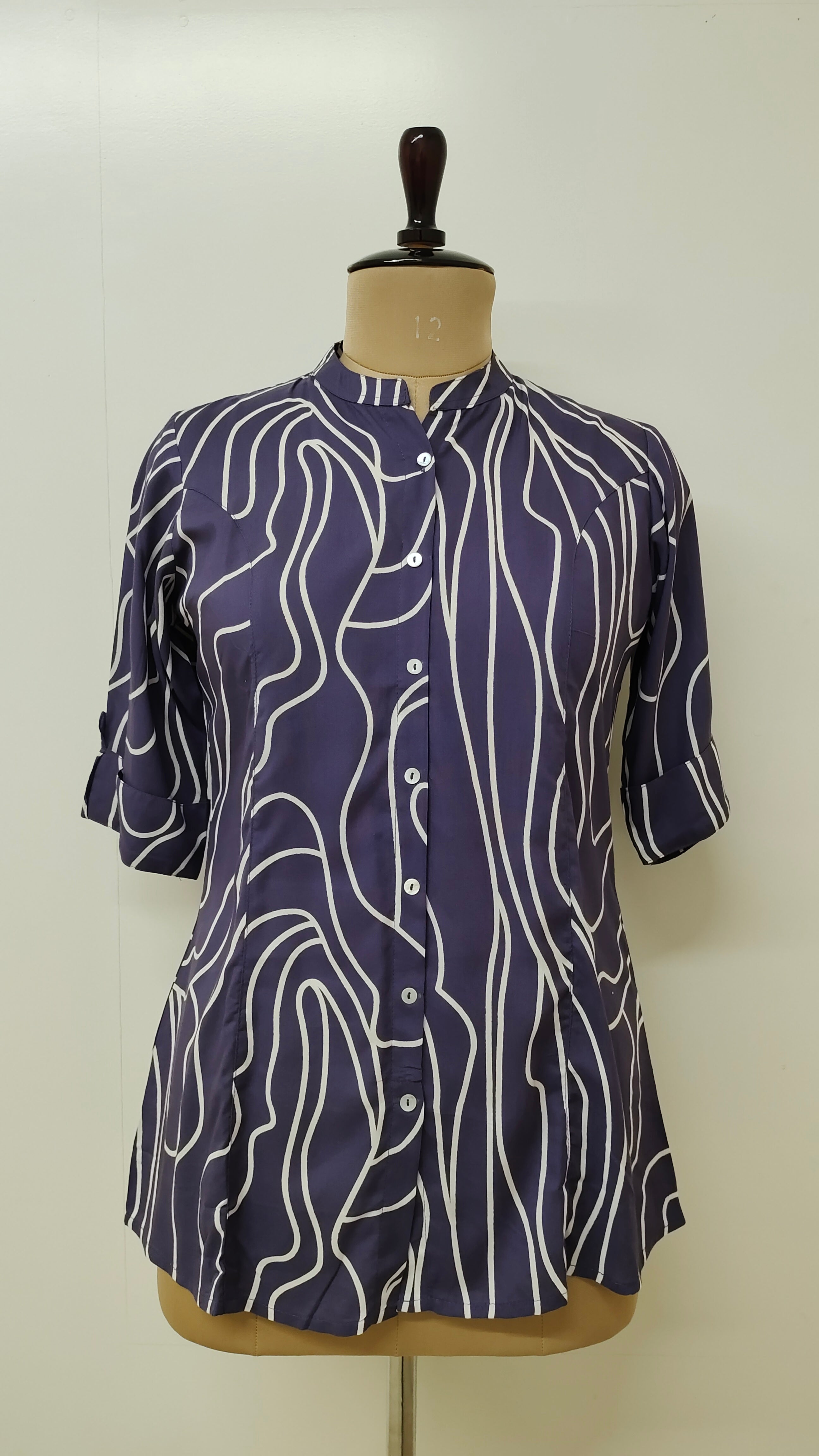 Vaidehi Purple Breathable Rayon Casual Short Top