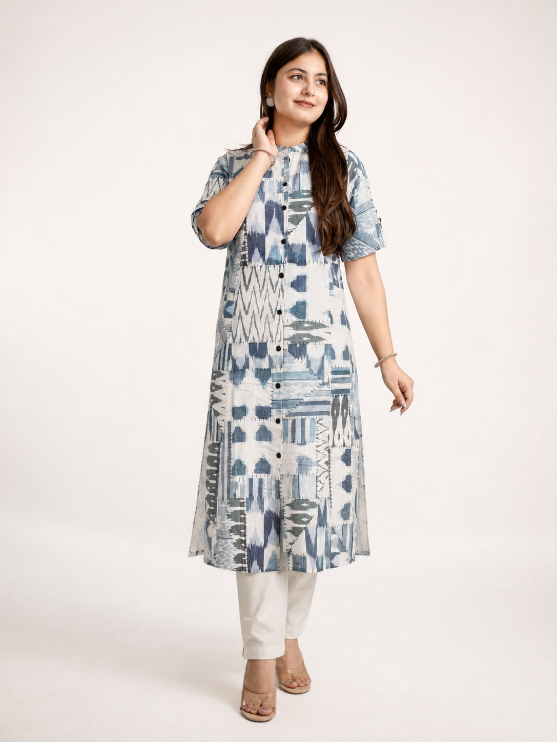 Multi Color Casual Cotton  A-line Kurta