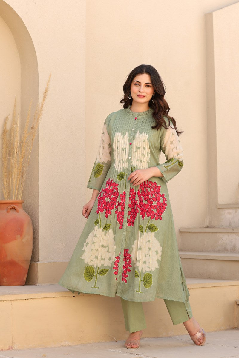 Aaira Mul Cotton A-line Pant Set
