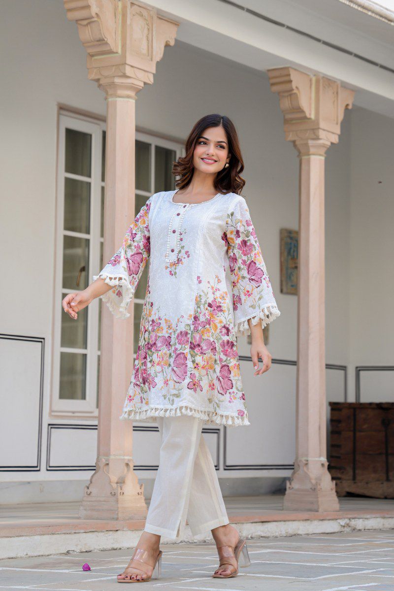Kashvi Premium Mul Cotton Floral Coord Set - The Jaipur Studio