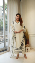Mul Cotton Embroidered Pakistani Pant Set