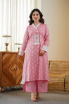 Alavya Cotton Angrakha Hand Detailed Cotton Pant Set - The Jaipur Studio