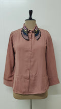 Anvi Imported Crepe Hand Embroidered Shirt