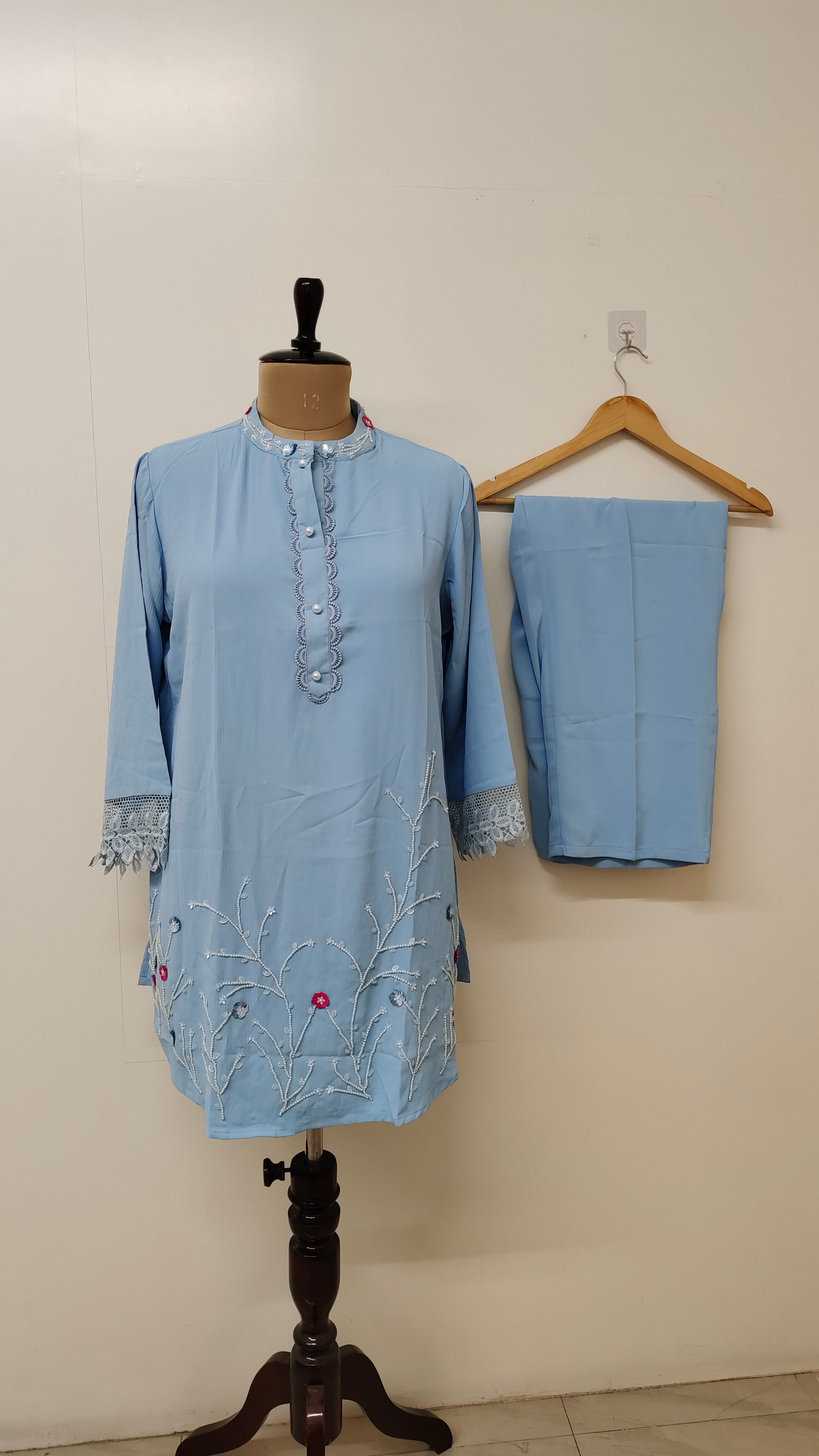 Samiksha Imported Crepe Hand Embroidered Coord Set
