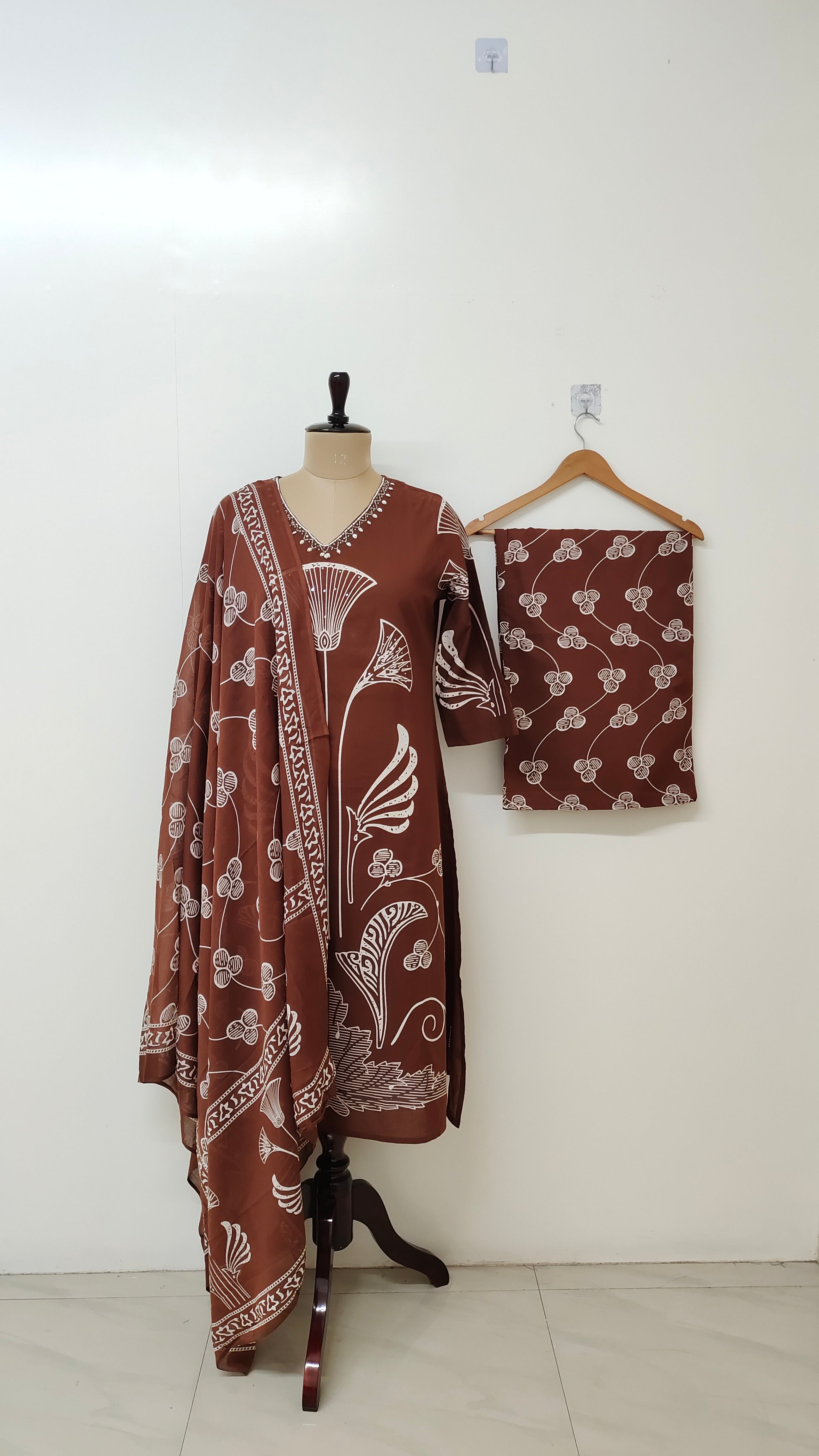 Nagma Cotton Embroidered Straight Dupatta Set