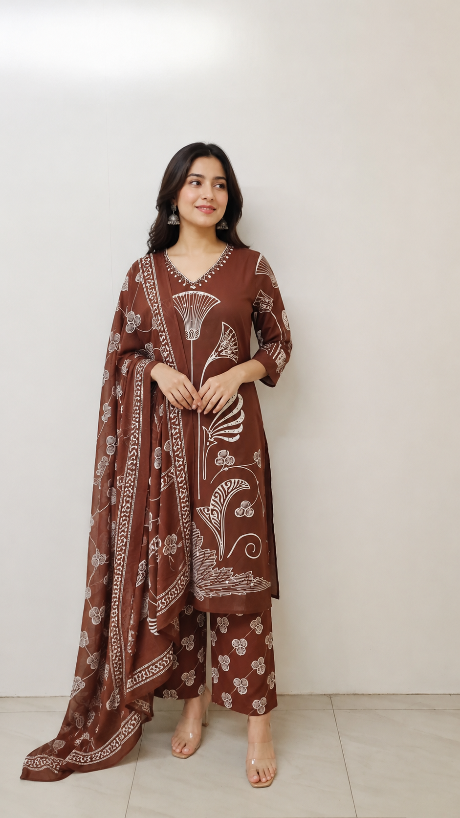 Nagma Cotton Embroidered Straight Dupatta Set