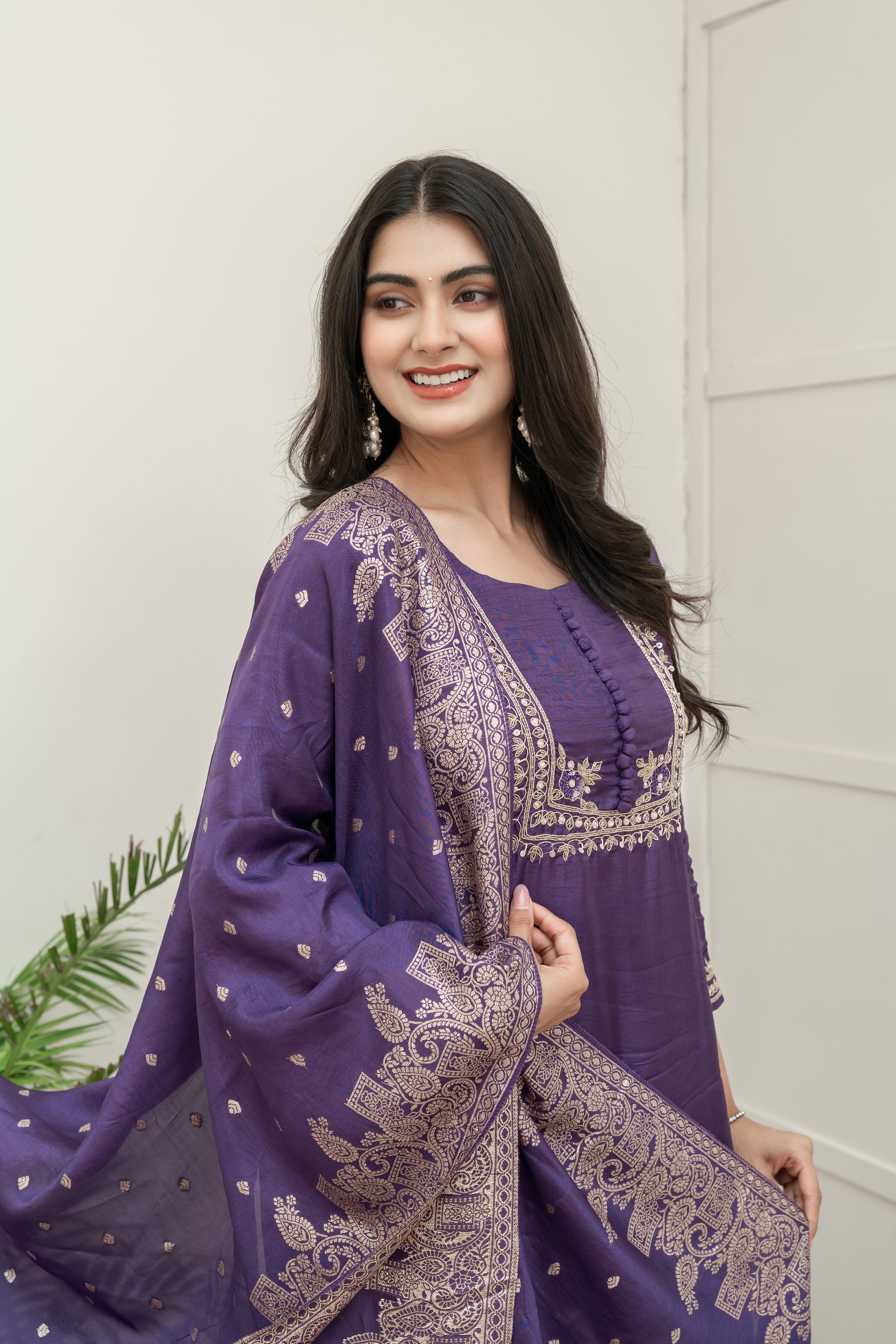 Shloka Silk Hand Embroidered Pant Set