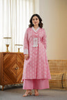 Alavya Cotton Angrakha Hand Detailed Cotton Pant Set - The Jaipur Studio