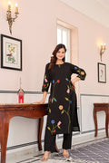 Nagma Mul Cotton A-line HandPainted Pant Set