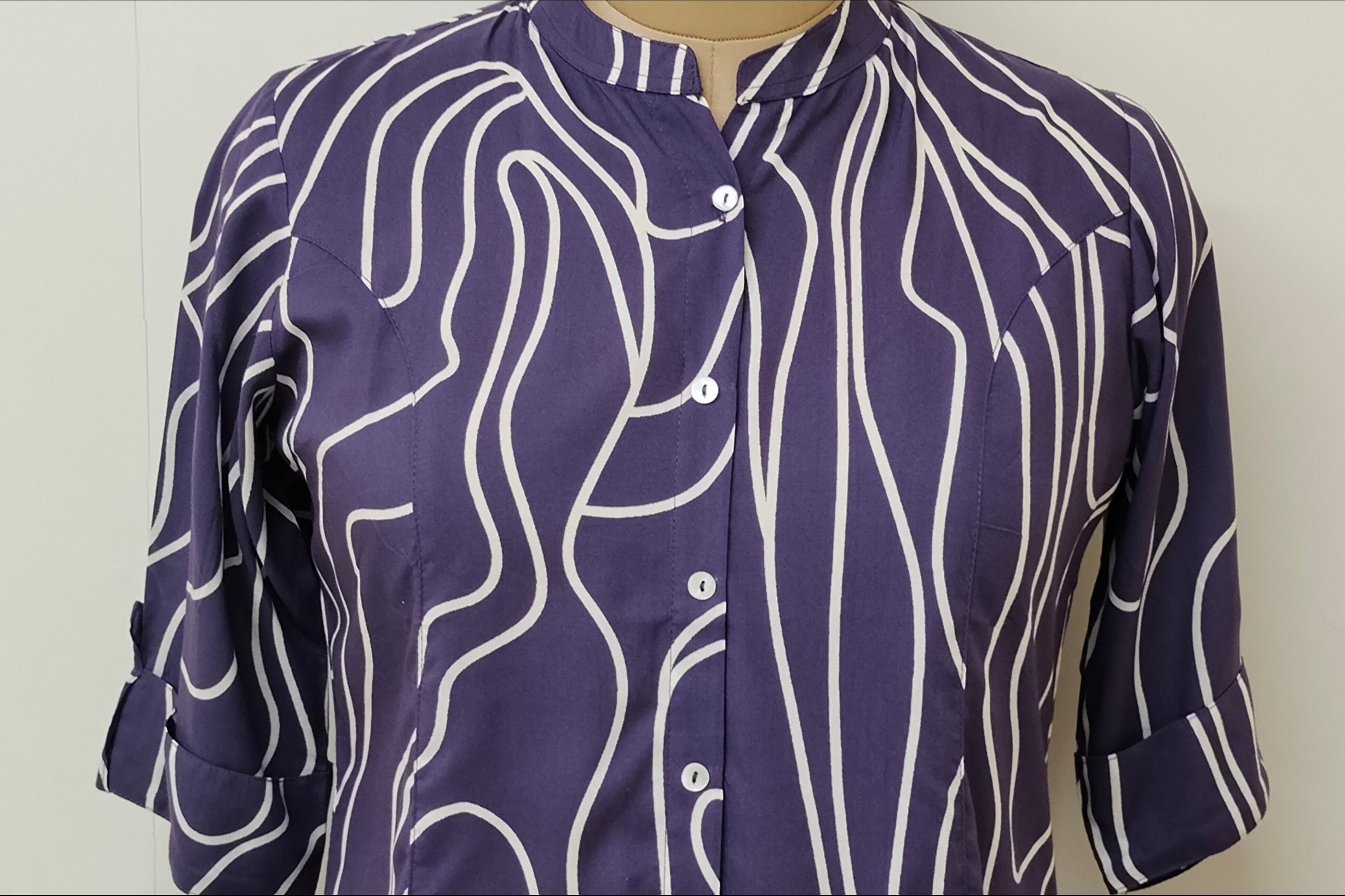 Vaidehi Purple Breathable Rayon Casual Short Top