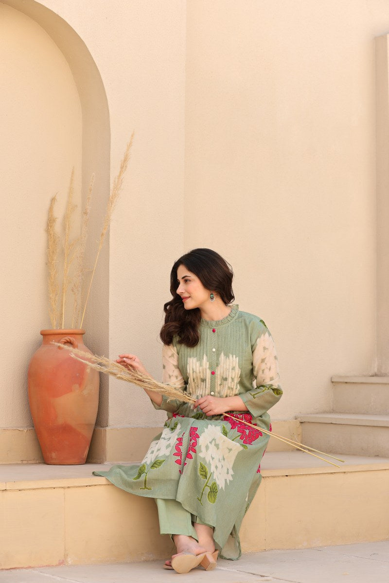 Aaira Mul Cotton A-line Pant Set