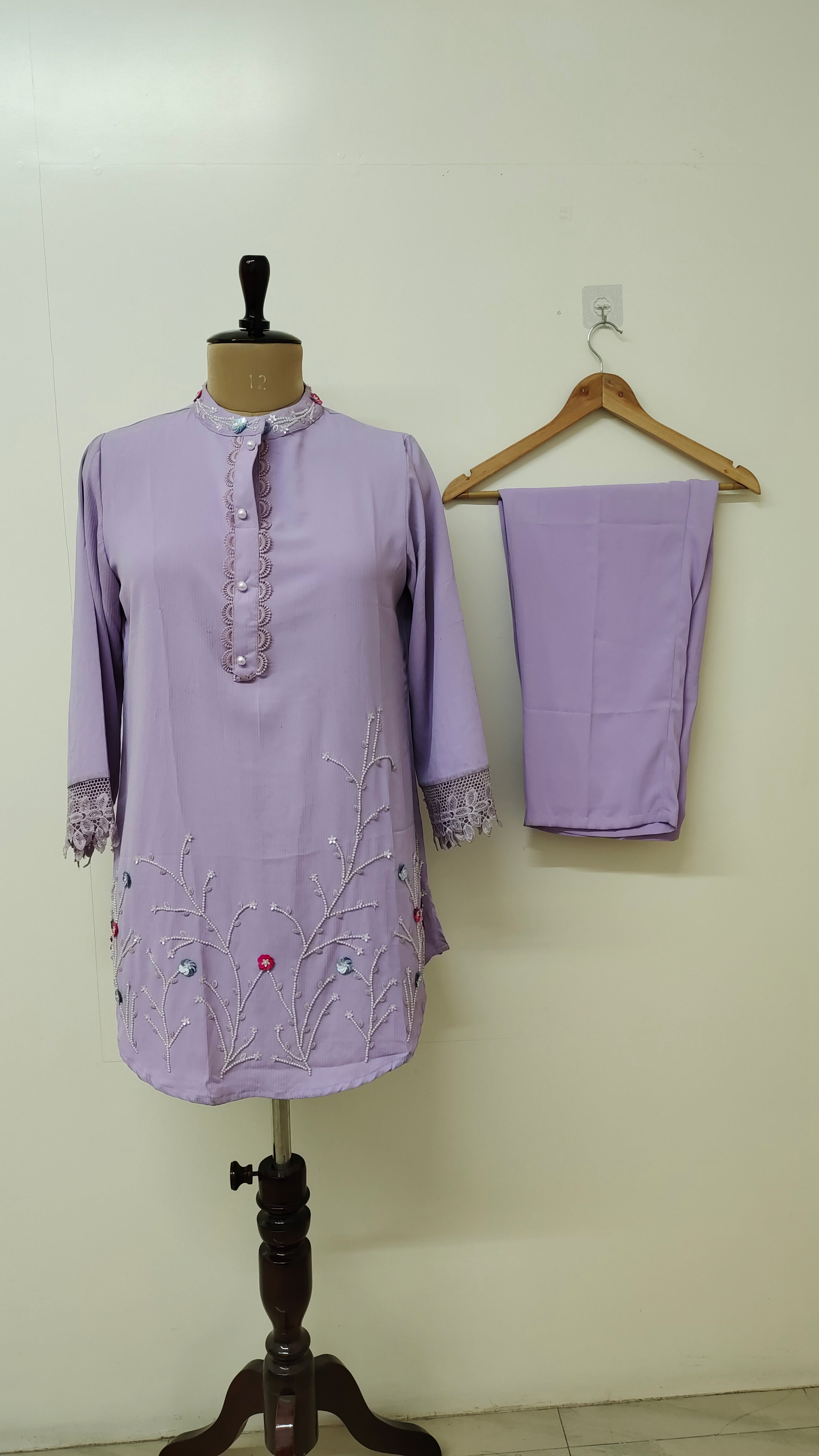 Samiksha Imported Crepe Hand Embroidered Coord Set