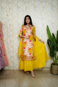 Tahira Floral Indian One Piece Dupatta Set