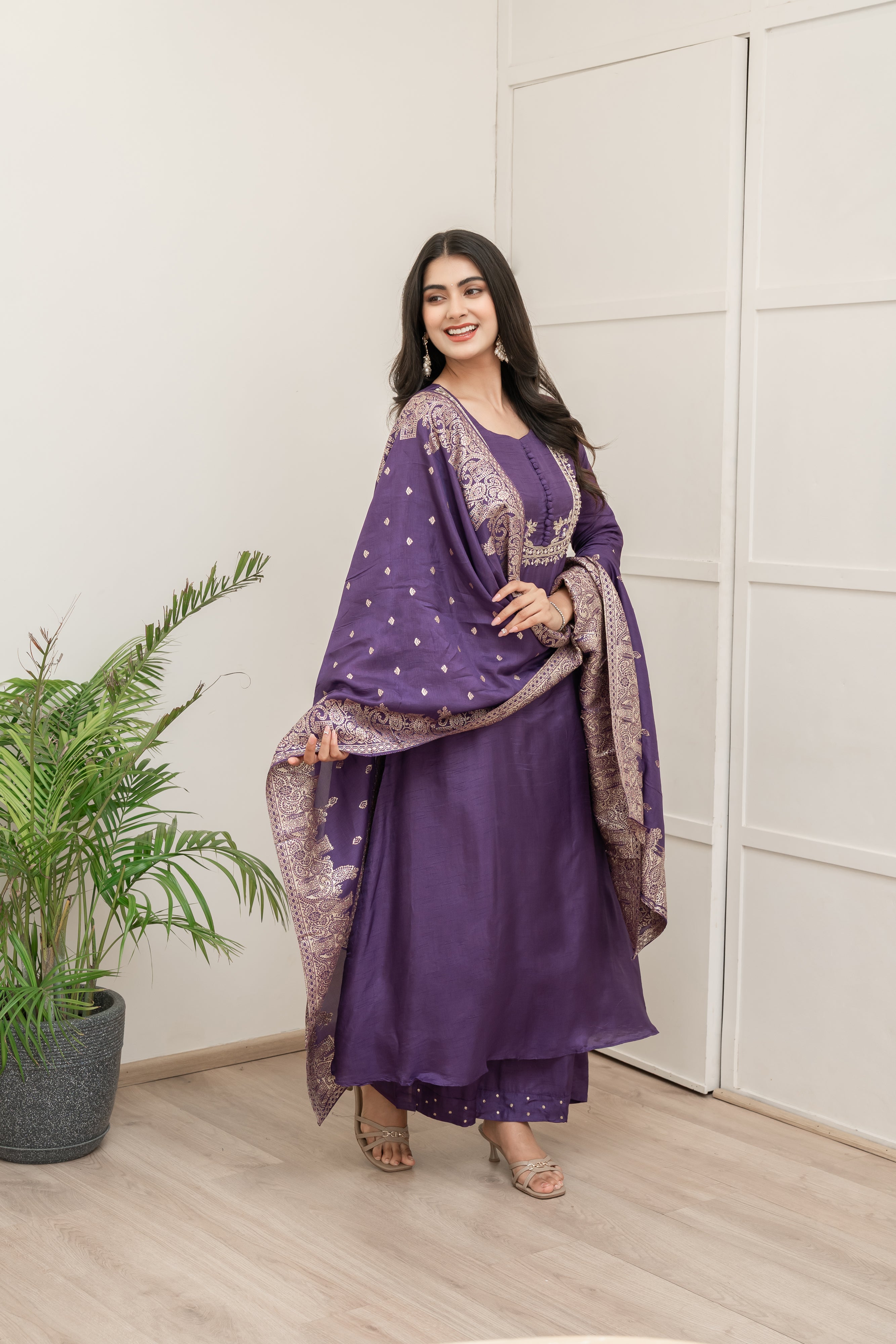 Shloka Silk Hand Embroidered Pant Set