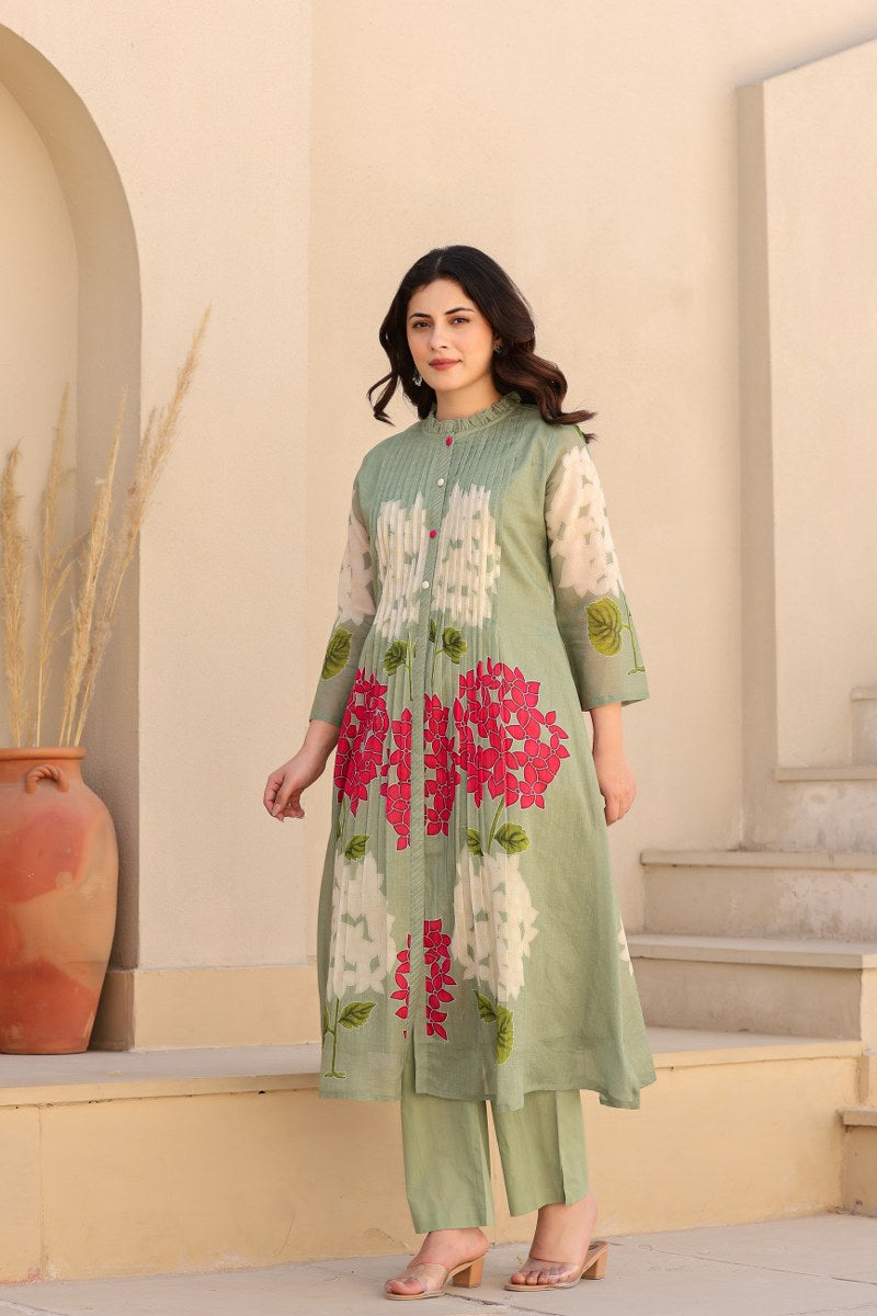Aaira Mul Cotton A-line Pant Set