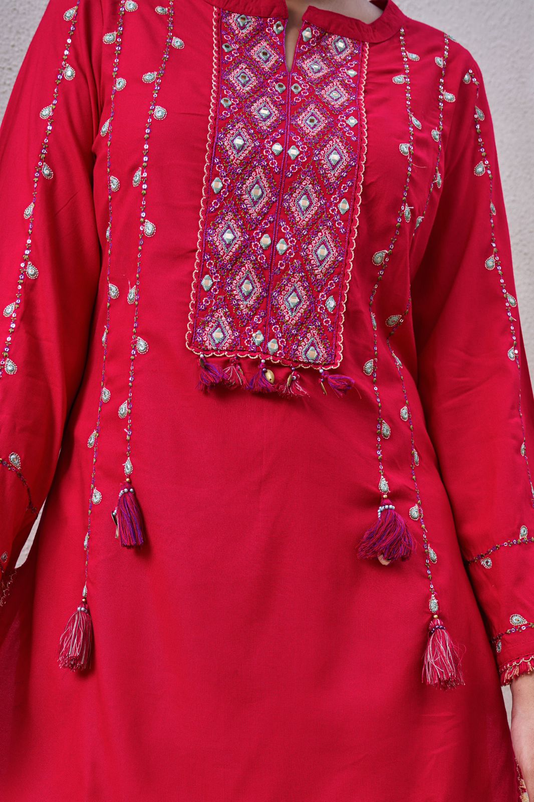 Gulnaar Two-Piece Embroidered Coord set