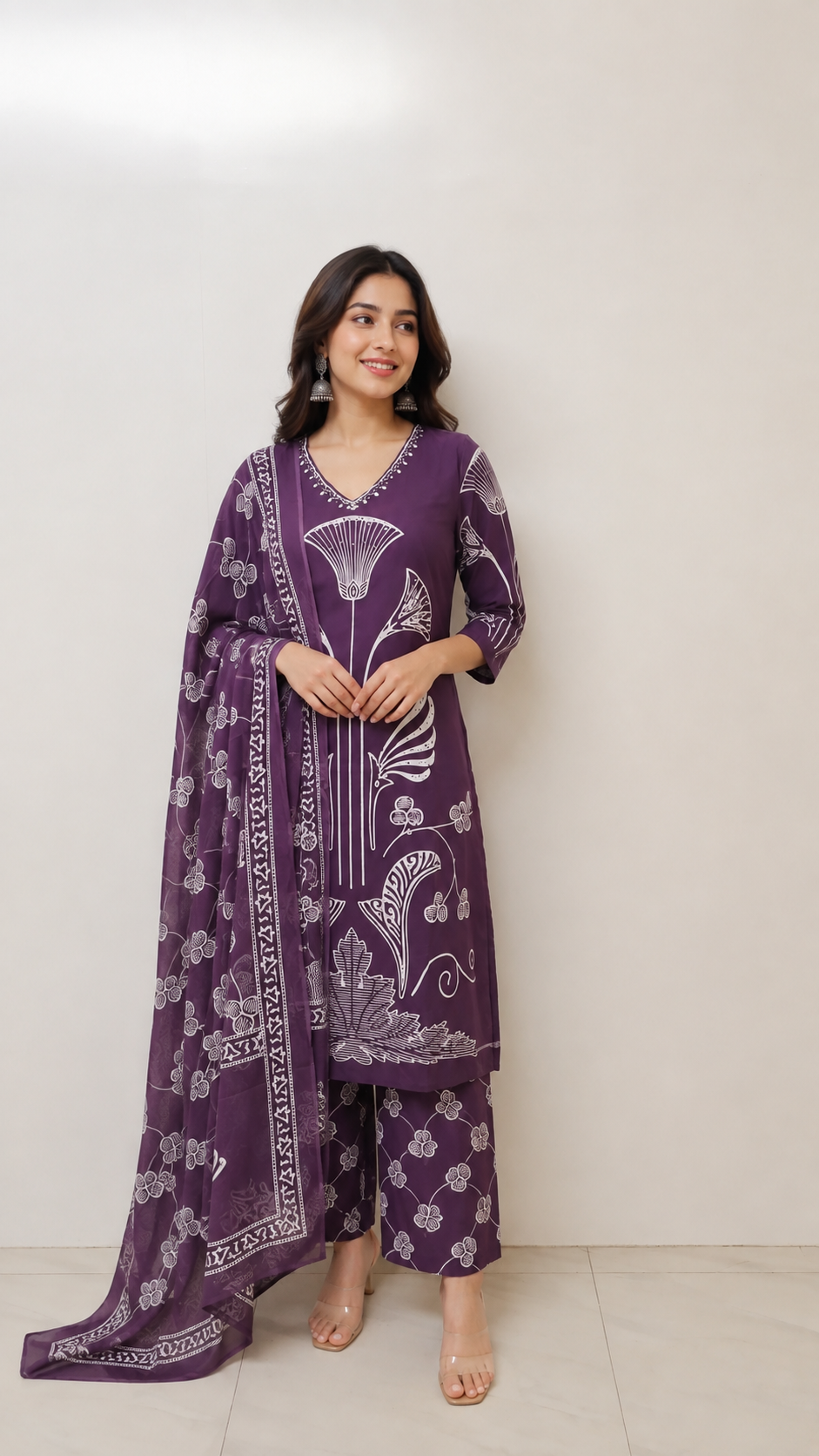 Nagma Cotton Embroidered Straight Dupatta Set