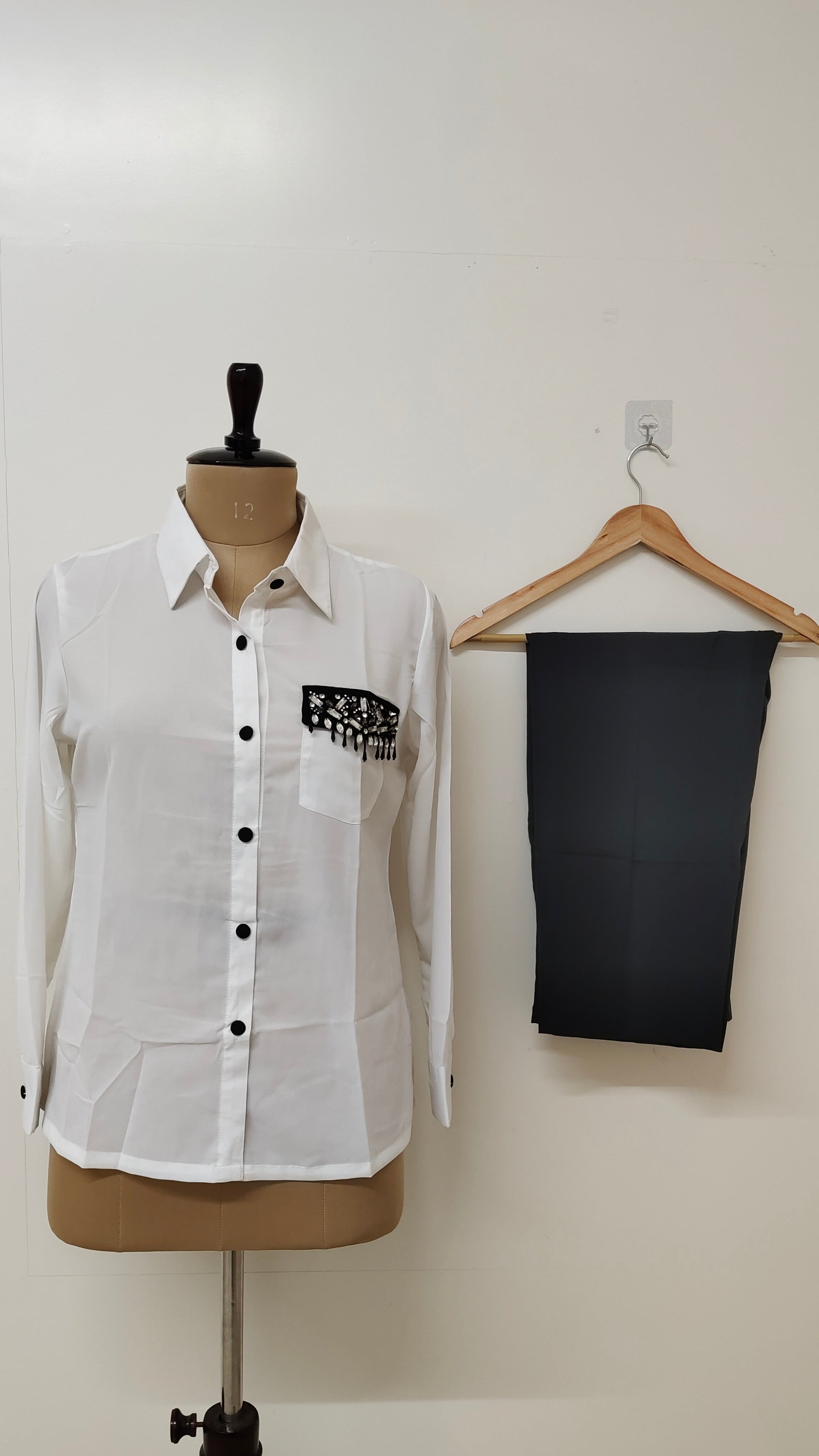 Veeraha Imported Crepe HandEmbroidered Coord Set