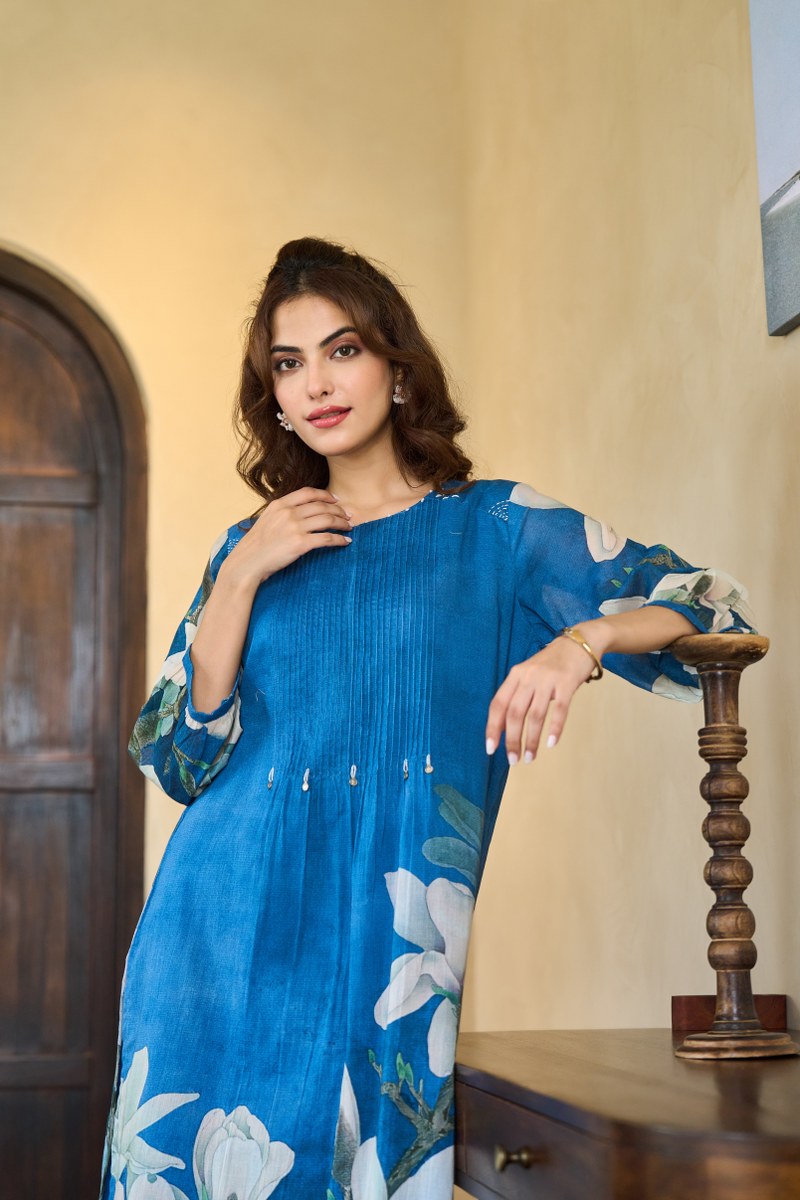 Avantika Mul Cotton A-line Pant Set - The Jaipur Studio