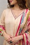 Dolly Muslin Floral Embroidered Pant Set - The Jaipur Studio