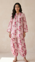 Gulbahar Cotton Floral A-line Coord Set