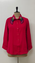 Anvi Imported Crepe Hand Embroidered Shirt